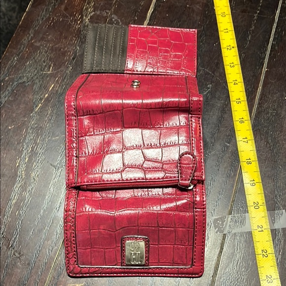 Nine West Crimson Croc-Embossed Wallet - Picture 4 of 5
